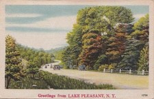  Postcard Greetings Lake Pleasant NY picture