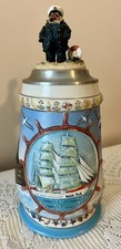 Vtg DOMEX Germany Gorch Fock Sea Captain Decorative Stein Ocean Seal 11.5