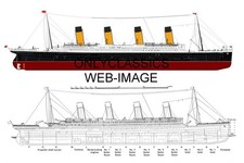 RMS TITANIC OCEAN LINER SHIP ANNOTATED 12X18 PHOTO POSTER GRAPHIC ART DESIGN picture