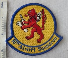 16th AIRLIFT SQUADRON US AIR FORCE PATCH Vintage USAF ORIGINAL picture
