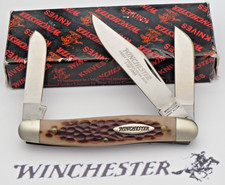 Winchester by Bluegrass/Queen 39013 Medium Stock Knife Delrin Handles MINT picture
