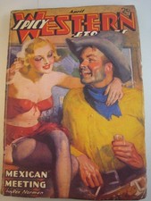 ORIGINAL Spicy WESTERN Pulp Magazine - APRIL 1937, MEXICAN MEETING picture