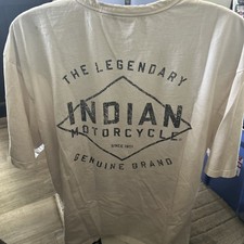 Vintage Indian Motorcycle 1901 White Graphic Logo T-Shirt Men's  Size 2 XLarge picture