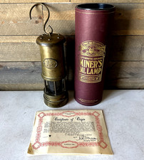 E Thomas Williams Limited Cambrian Brass Miners Oil Safety Lamp Lantern Wales UK picture