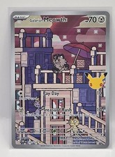 Pokemon 30th Anniversary Galarian Meowth 141/128 Illus Rare Holo Full Art picture
