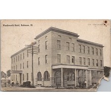 Woodsworth Hotel Robinson IL Postcard PC489 picture