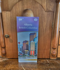 MAP OF ALBERTA BRITISH COLUMBIA CANADA /PROVINCIAL SERIES /HUGE FOLDOUT 2012 picture