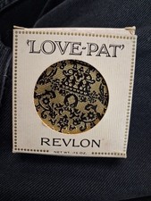 Vintage Revlon Love-Pat Misty Rose Compact Pressed Powder With Box And Puff NOS picture