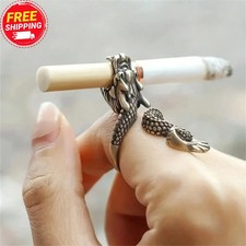 Dragon-Shaped Cigarette Holder Opening Adjustable Size Ring Pipe Cool Jewelry picture