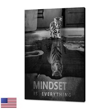 Yatsen Bridge Inspirational Wall Art Pictures Big Tiger And Small Cat Canvas picture