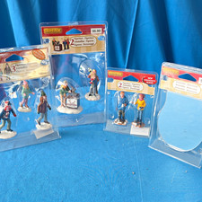 Lemax Village Seasonal Accessory Figurines Lot, 2-Piece Packs, Plastic, Multi picture