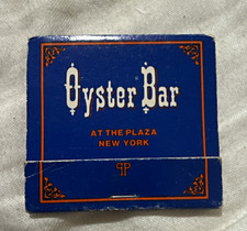The Plaza New York Westin Hotels Oyster Bar Matchbook Cover Vintage picture