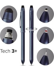 CROSS TECH3+ Dark Blue MULTI-FUNCTION PEN With STYLUS *Holiday Pre-sale* NIB picture