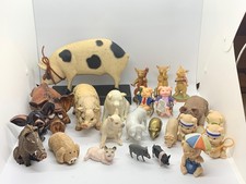 Vintage Pig Figurine Collection  - Lot of 24 pigs in various materials picture