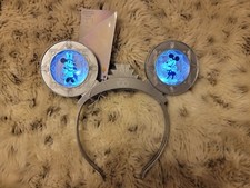Disneyland NEW 100th Anniversary Silver Light-up Glow Ears Park Exclusive picture