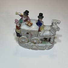 Vintage A-HI-ART Japan Hand Painted Colonial Princess Wagon Carriage picture