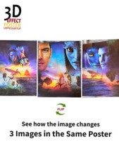 Avatar-Jake Sully,Neytiri -3D Poster 3DLenticular Effect-3 Images In One picture