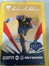 Aidan Hutchinson Autographed Marvel X ESPN Captain America 2022 Draft Art *RARE* picture