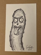 Pickle Rick  By Frank Forte Rick and Morty Original Art Copic Marker Drawing picture