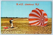 c1960 Lakehurst New Jersey Vintage Postcard N.A.S. Parachute Jumper U.S.N.A.S. picture