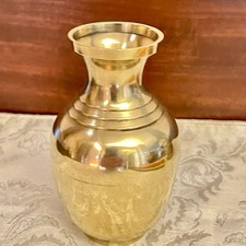 RESTORED 1960's Ribbed Brass Vase AMAZING QUALITY, NOT CHEAP REPRODUCTION dc9 picture