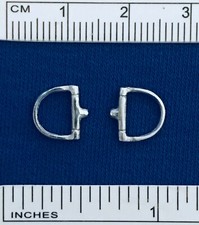 RDLC Traditional 1:9 Scale LARGE DEE RING (D-RING) SNAFFLE BIT in White Bronze picture