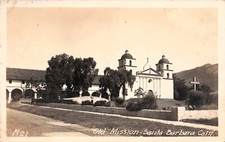 RPPC Old Spanish Mission Santa Barbara CA California Photo Postcard F44 picture