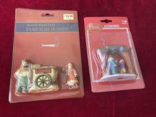 3 VTG Dickens Collectables Handpainted Figurines  Accessories Christmas Village picture
