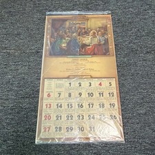 Daily Christian Guide Antique 1947/8 Rare Calendar Vintage Paintings 9.5’x17.5’ picture