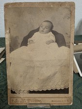 1890s Indian Territory Cabinet Card Baby Photo J.H. Turner McAlester Antique  picture