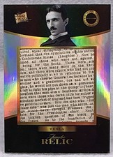 2025 Pieces Of The Past Nikola Tesla Vintage Jumbo Stock Certificate Relic picture