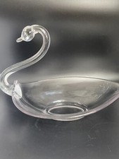 Vintage Clear Glass Swan Candy Excellent Condition picture