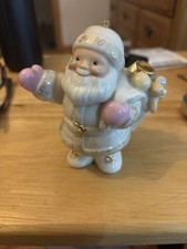 Lenox Figurine Of Santa Clause, Real Gold On Nose Head Sack Belt  Feet N On Cap picture