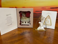 2 Hallmark WRAPPED IN LOVE  & Come All Ye Faithful Collection Keepsake Ornaments picture