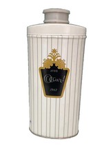     Vintage Avon Occur 1962 Powder Container White Gold Black Vanity Decor picture