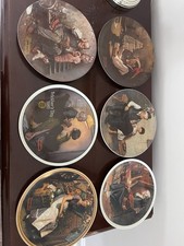 Norman Rockwell Vintage Plates Set of 6 With Certificates Of Authenticity picture
