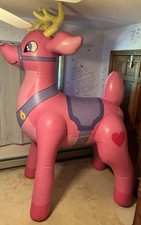 Blitzen Jets Creations Pink Bucky Inflatable Reindeer Over 7 Feet Tall picture