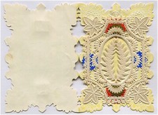 Greetings, Valentine, envelope + lace card, from Wisconsin, 1883 m picture