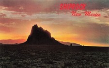 Route Hwy 66  Gallup NM New Mexico Shiprock Sunset Vtg Postcard 4A picture