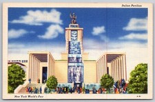 NY Worlds Fair 1939 Linen Postcard Italian Pavilion Italia picture