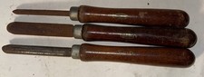 Sears 3 Piece Craftsman Wood Turning Chisel Set Lathes Woodworking Tools Vintage picture