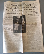 WWII WW2 FALL RIVER HERALD NEWS Newspaper Dec 31, 1941 TREMENDOUS BATTLE MANILLA picture