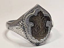 Antique WWI Trench Art Ring 1917 Amiens picture