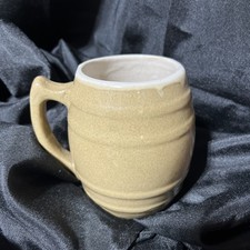 Vintage Uhl Pottery Co. Barrel Coffee Mug. 16oz. Stoneware Clay. Made Is USA picture