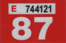 1987 WASHINGTON Vinyl Sticker Replica TAB for License Plate CAR-TRUCK-MOTORCYCLE picture