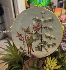 Melrose International Double-Sided Woodland Disc Ornament - NWT picture