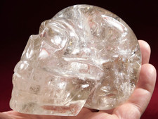 Larger Translucent AAA Quartz Crystal SKULL with Rainbows Brazil 619gr picture