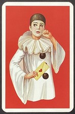 Pierrot Sad Clown Vintage Single Swap Playing Card picture