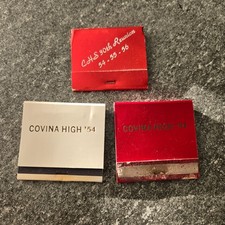 (3) Covina High School 1954 1955 1956 Reunion Match Books UNSTRUCK Vintage picture