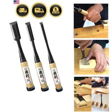 Japanese Wood Chisel Set 3 Piece for Woodworking, Made in JAPAN, Japanese Oir... picture